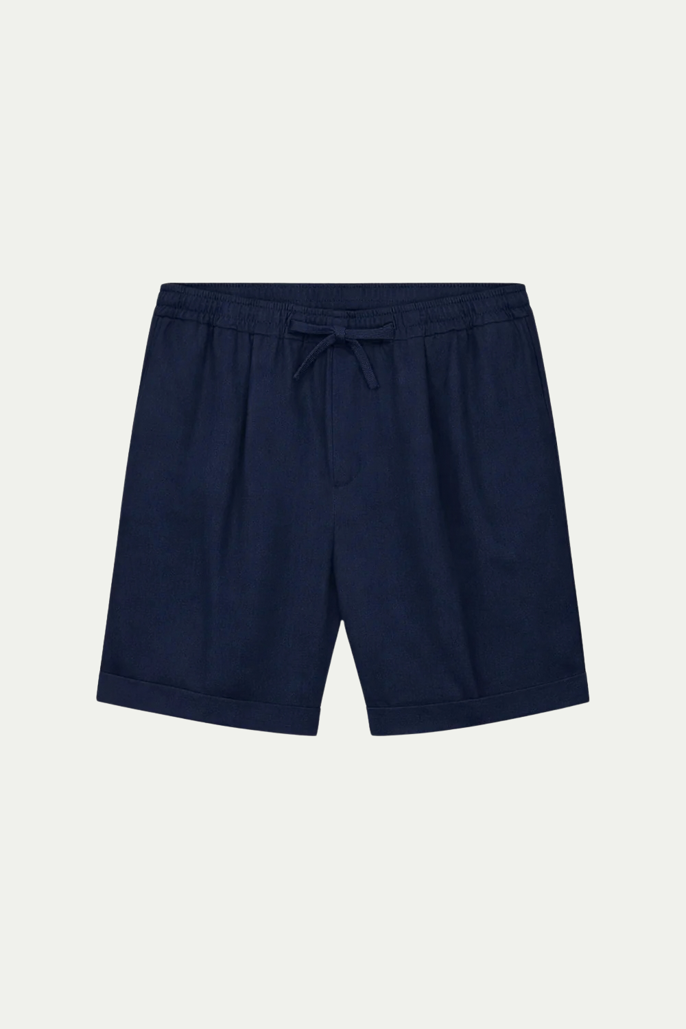 Marineblaue Leinen-Bayside-Shorts