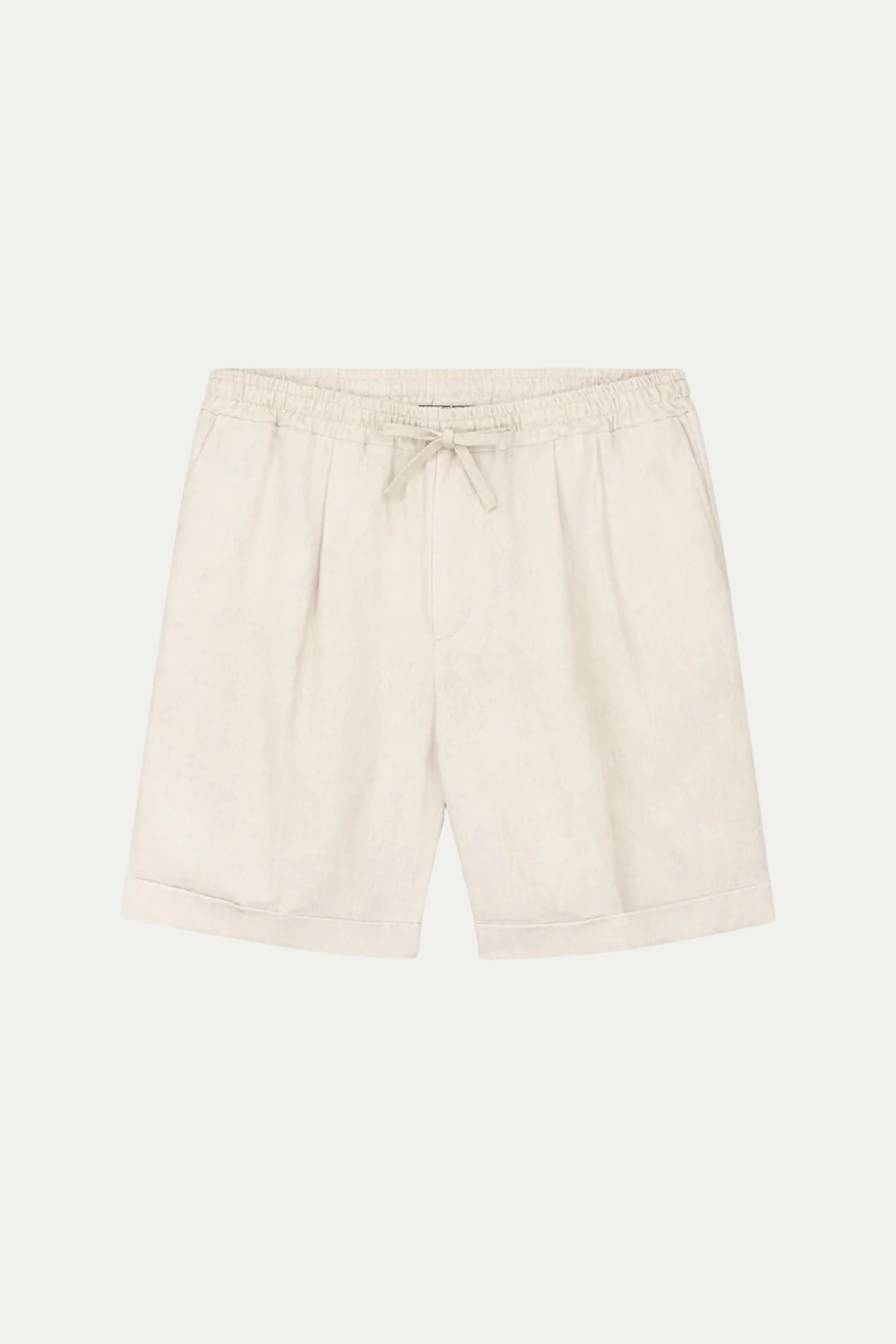 Beige Leinen-Bayside-Shorts