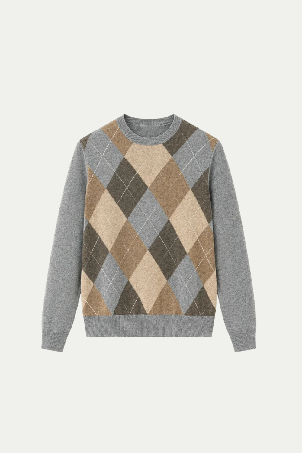 Aelio Argyle Cashmere Crewneck