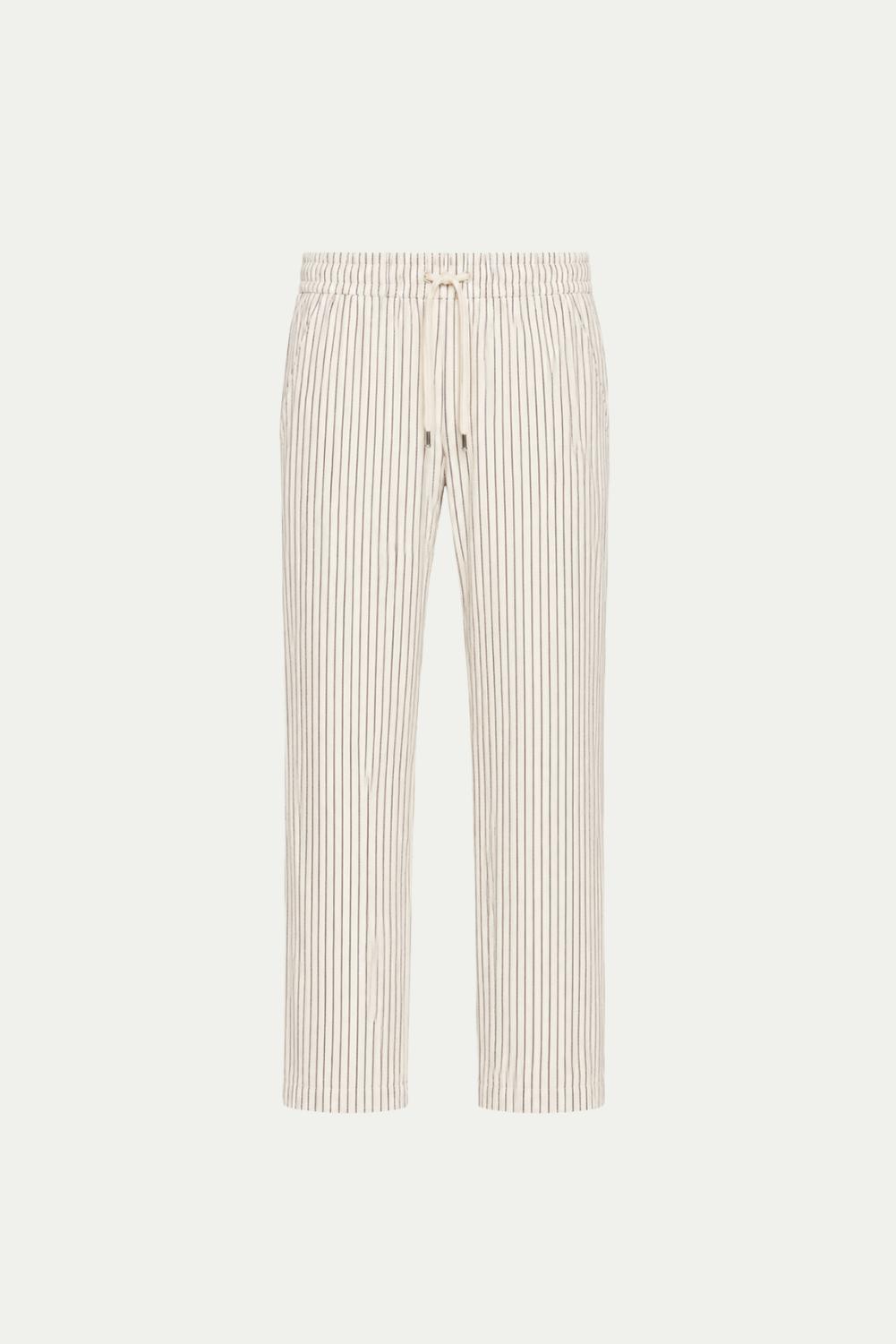 Amalfi Leinenhose mit Streifen Weiß
